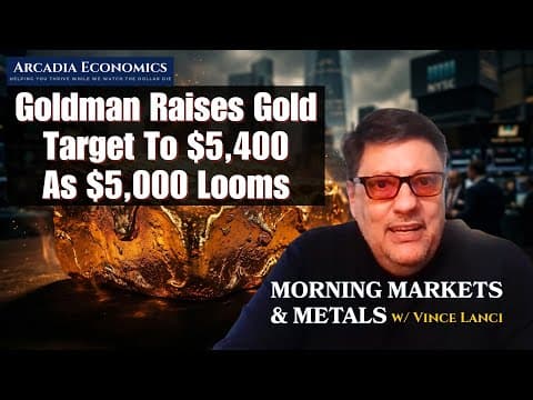 Goldman Raises Gold Target To $5,400, As Price Nears $5000 Level