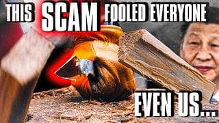 Very Dangerous Chinese Scam Knife.. And We Fell For It!! Insane Chinese Spyderco Clone