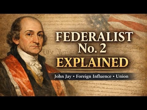 The Founder Who Warned Us About Division & Foreign Influence (federalist No. 2)