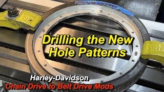 Harley-davidson Flh Chain Drive To Belt Drive Mods Part 2- Drilling The Hole Patterns