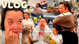 Vlog: Scary Eye Moment... + Asian Grocery Haul, Cooking Dinner, Prepping For Spring Rolls, Slow Week