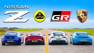 Nissan Z V Porsche Gt4 Rs V Toyota Supra V Lotus Emira: Drag Race