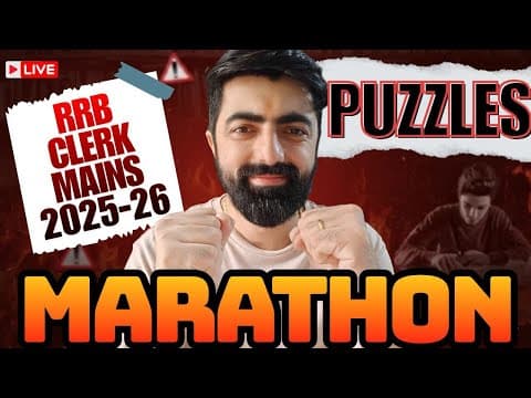 Ibps Rrb Clerk Mains 2025 Puzzles Marathon, बस ये 20 Puzzles कर लो Selection पक्का है !!!