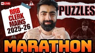 Ibps Rrb Clerk Mains 2025 Puzzles Marathon, बस ये 20 Puzzles कर लो Selection पक्का है !!!