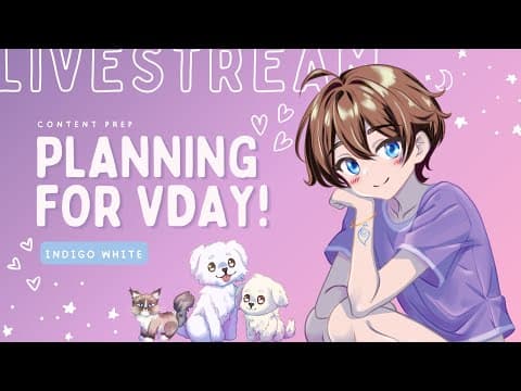 *°:⋆ₓₒ Planning V-day Content!! ⋆ ˚｡⋆୨୧˚ | Indigo White
