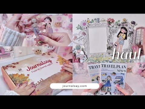 Cozy Journalsay Unboxing 🎀┊cute Haul + Calm Collage Making ✄