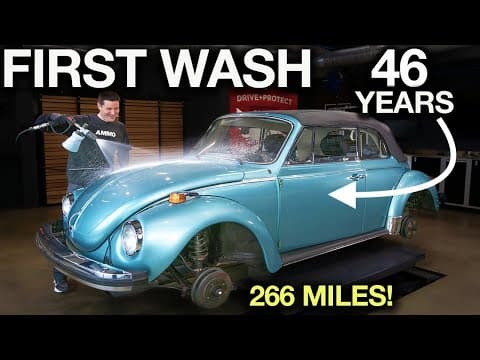 First Wash In 46 Years! 1979 Vw Beetle Detail Only 266 Original Miles