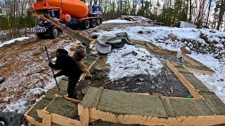 Forming And Pouring Step Footings For A New House