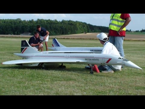 British Airways And Air France Rc Concorde Scale Quad-turbine Model Airliner