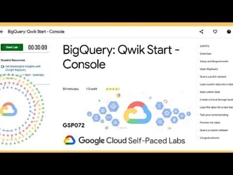 Qwiklabs- BigQuery: Qwik Start - Console [GSP281] | Google Cloud Platform