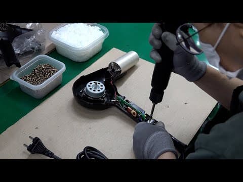Mass Production Process Of Hair Dryers And Curling Irons In Korea Beauty Equipment Factory.