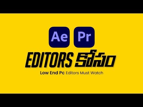 Secret & Useful Tips & Tricks For Low End Pc / Laptop Editors