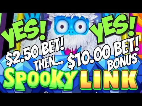 Yo Yeti To The Rescue!! $2.50 Bet Bonus And Then $10 Bet Bonus! Spooky Link (aristocrat Gaming)