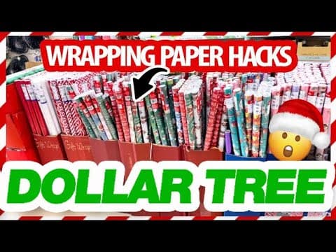 🎄grab This Dollar Tree Item For Christmas! ✨ Genius & Cheap Wrapping Paper Hacks For The Holidays!