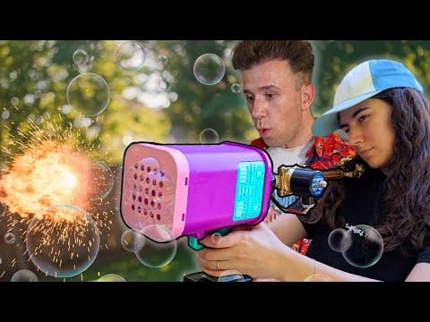 I Built An Exploding Bubble Launcher (ft. Integza)