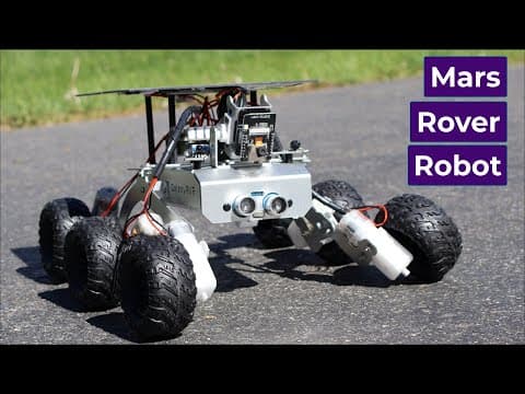 Mars Rover Robot Replica Using Esp32 Cam & Arduino With Rocker Bogie System
