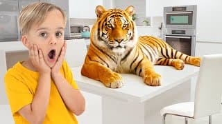 Wild Animal Adventure At Home | Kids Learn Animal Names