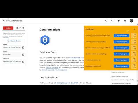 Qwiklabs: IAM Custom Roles | GSP190