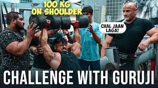 100 Kg On My Shoulder - Shoulder Press Challenge By Guruji 🔥