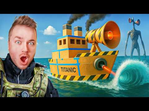 Siren Head Attacked Our Titanic Box Fort!… Huge Mistake!