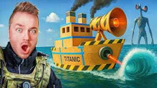Siren Head Attacked Our Titanic Box Fort!… Huge Mistake!