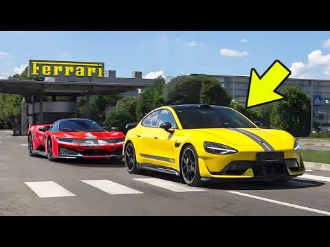 Ferrari Testing… With A Xiaomi Su7 Ultra Ev?! 😳