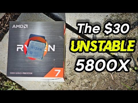 Buying A $30 Unstable Ryzen 7 5800x - Can We Fix This Crashing Pc?