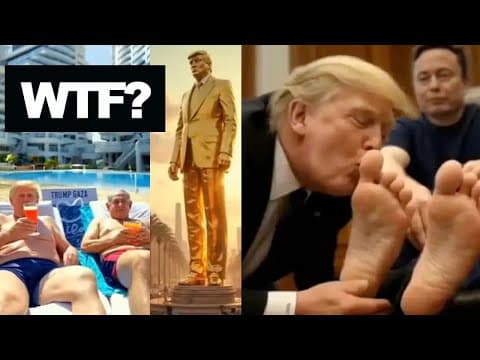 Trump Vs Ai - Bizarre "trump Gaza" & Elon Musk Foot Licking Video