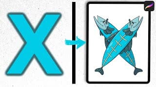 X For X Ray Fish: Let's Draw The Alphabet As Animals Episode 24 // Procreate Tutorial!