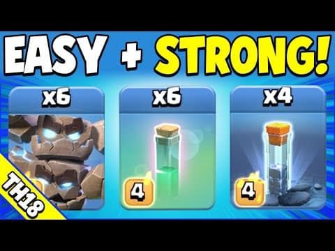 Complexity: 1/10 Strength: 10/10! Easy Th18 Attack Strategy For 3 Stars! (clash Of Clans)