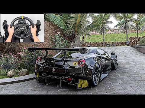 Ferrari 488 Gte | Forza Horizon 5 | Steering Wheel Gameplay