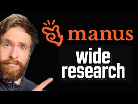 Chatgpt Agent Killer: Manus Ai Wide Research