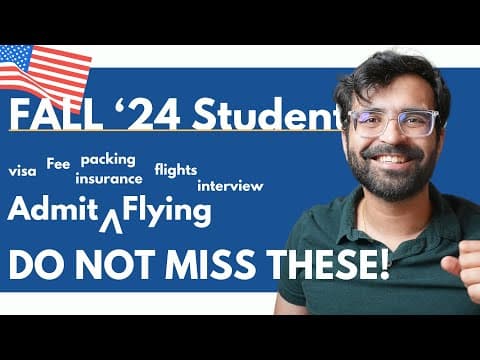 Admit To Flying | Everything Fall '24 Student Has To Do ✅
