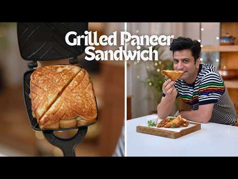 Paneer Tikka Grilled Toast Sandwich | सैंडविच की रेसिपी | Snacks Recipe For Lunch Box | Street Food