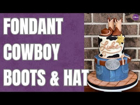Fondant Cowboy Boots And Hat