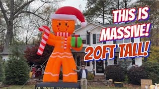 20ft Tall Gingerbread Inflatable! Review