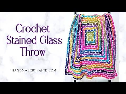 How To Crochet Stained Glass Throw 🔸️🔹️