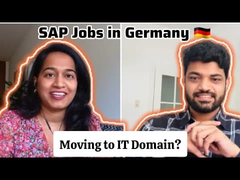How To Get Sap Jobs In Germany @jaganingermany  I Move To It Job From Mechanical I Changing Career