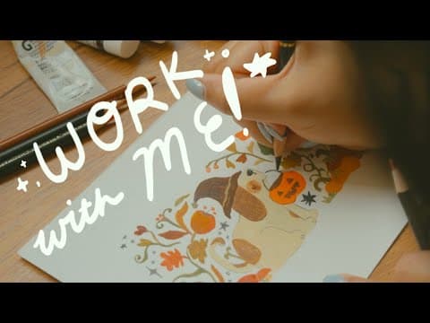 What I Do In A Week As A Full Time Illustrator✨ Client Projects, Painting Cozy Art Vlog