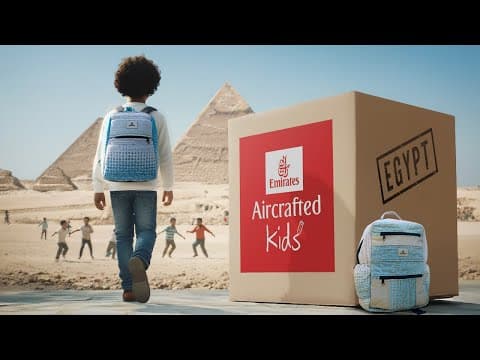Donating Upcycled Schoolbags To Children In Egypt | Aircrafted Kids By Emirates | Emirates