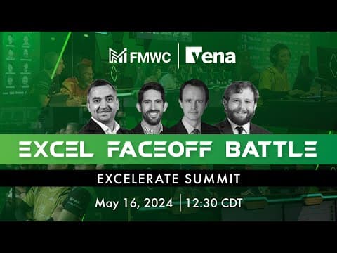 Excel Faceoff Battle | Excelerate Summit