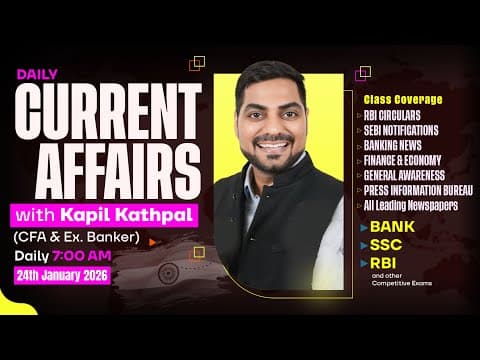 24th January 2026 Current Affairs Today | Bank Exams 2026 Current Affairs | Kapil Kathpal