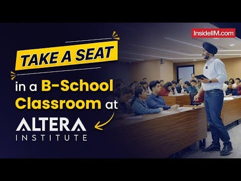 Take A Seat In A B-school Classroom At Altera Institute | Marketing Strategy War Game