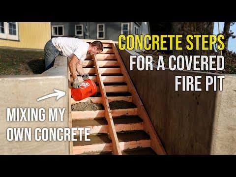 Concrete Stairs Between Walls (fire Pit Build Ep. 3)