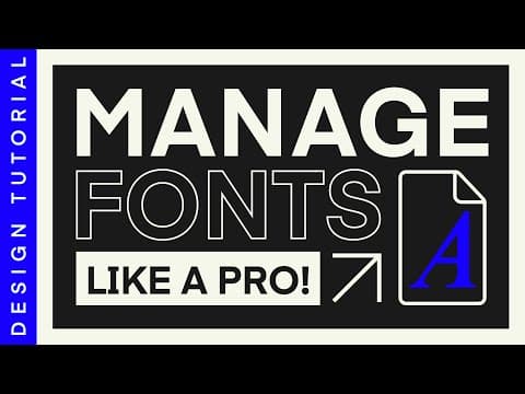 The Best Way To Organise Your Fonts! - Featuring Fontbase