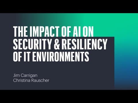 The Imact Of Ai On Security And Resiliency Of It Environments