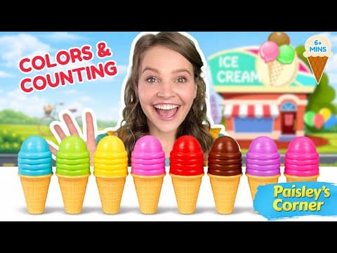 Learn Colors & Counting With Ice Cream | Toddler Learning With Silly Miss Lily | Best Toddler Videos