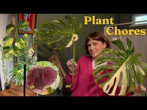 Let's Catch Up On Some Plant Chores 🌿✂️ Thai Constellation Chop, New Plant, + Alocasia Rescues