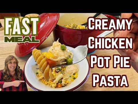 Creamy Pasta Chicken Pot Pie - Budget Friendly 30 Minute Dinner - The Hillbilly Kitchen #cooking