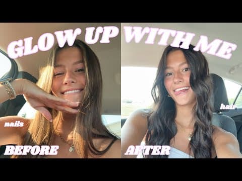 Glow Up With Me For College *back To School Edition* | Hair Day, Nails, & Skincare